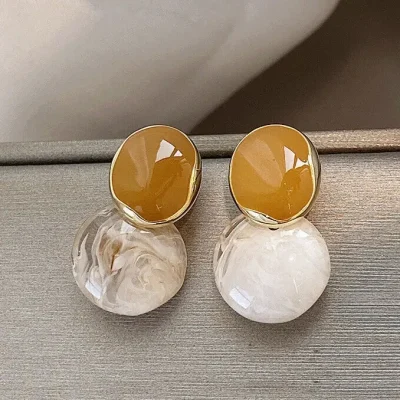 Amber Aura Drop Earrings