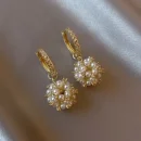 Pearl Bloom Hoop Earrings