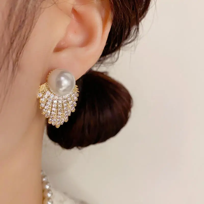 Luxe Pearl Statement Earrings - Image 2